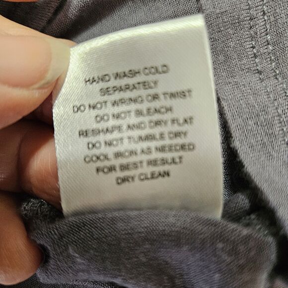 Boho Tunic Eyelet Charcoal Top Sleeveless Size XL Pink Rose Vintage Brand - Picture 6 of 8